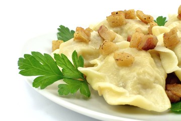 Dumplings with meat and cabbage