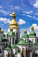 Fototapeta na wymiar Katedra Świętej Zofii. Widok z dzwonnicy, Kijów, Ukraina.