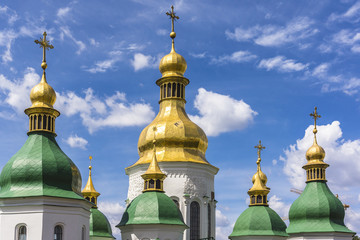 Fototapeta na wymiar Katedra Świętej Zofii. Widok z dzwonnicy, Kijów, Ukraina.