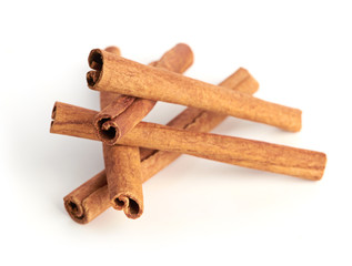 cinnamon isolated on white background