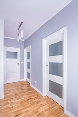 Interior of stylish house: corridor in luxury apartment