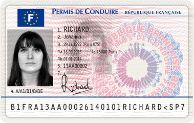 Nouveau permis de conduire français - 56021400