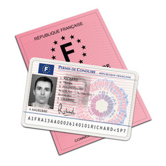 Ancien et nouveau permis de conduire français - 56021404