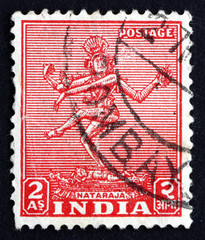 Postage stamp India 1949 Nataraja, the Lord of Dance