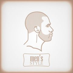 illustration with a male face