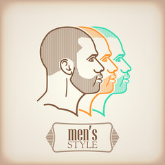 illustration with male faces