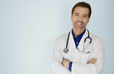 Portrait Confident Doctor Smiling