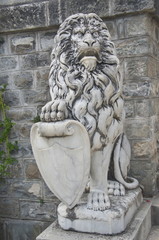 Lion at the Royal Peles Castle, Sinaia, Romania