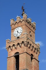 Fototapeta na wymiar Bell Tower w Pienza. Toskania, Włochy