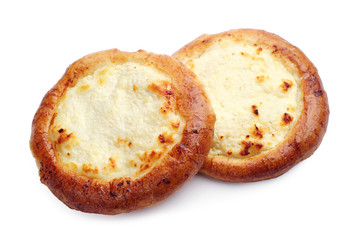 Two buns with cottage cheese