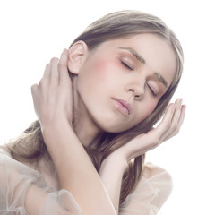 Fototapeta premium pretty brunet beauty portrait