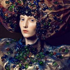 goddes fashion woman face fantasy color portrait