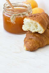 Croissant with apricot jam