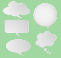 Text Baloons. Paper style
