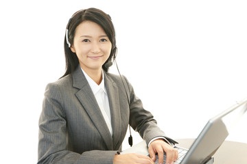 笑顔のオペレーター