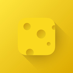 Yellow Cheese App Icon Template