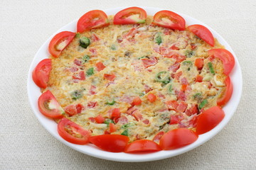 Spicy masala Tomato omelet