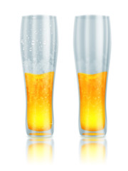 Glasses of beer