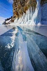 Wide crack through thick ice - 56028603