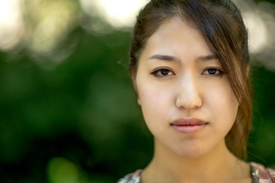 Asian woman sad face