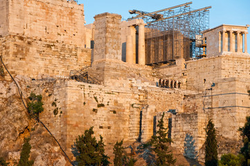 Fototapeta premium Acropolis of Athens view from Areopagus hill.