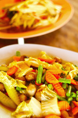 Stir mixed vegetables