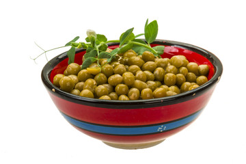 Marinated green peas