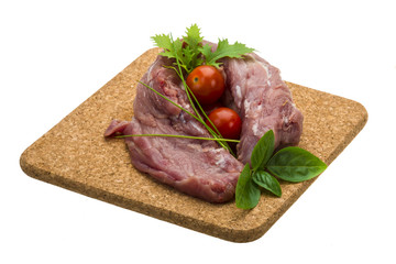 Raw pork meat