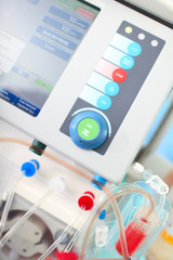 "OK" button on the modern medical device