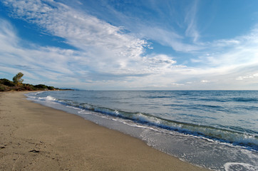 Fototapeta na wymiar Corse, plage de Costa verde
