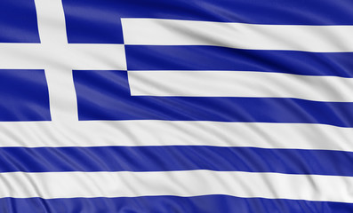 3D Greek flag  (clipping path included)