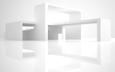 Abstract Architecture. abstract white building on a white backgr