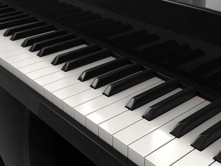 Naklejka premium Piano keys (clipping path included)