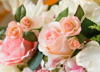 Orange fabric roses,Fake textile orange roses