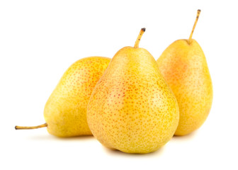 Three yellow pears