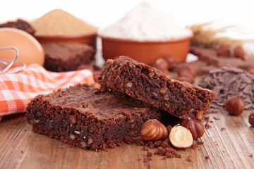 brownies and ingredients