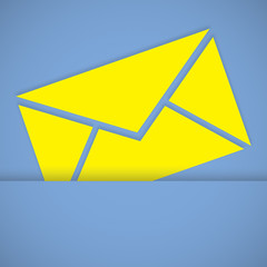 envelope with smooth shadow.