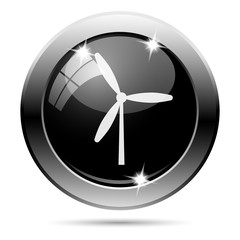 Metallic black glossy icon