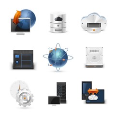 networking vector icon set