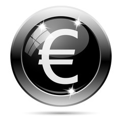 Metallic black glossy icon