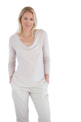 Fototapeta premium Smiling blonde woman posing for the camera