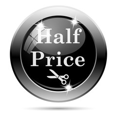 Metallic black glossy icon