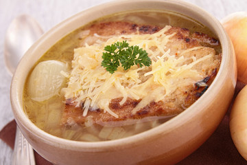 bowl of onion soup