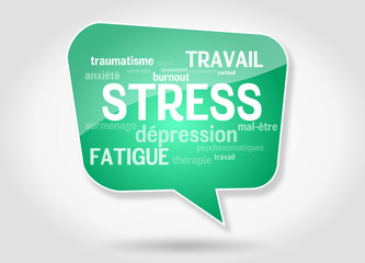 Bulle : Stress fond vert
