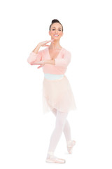 Cheerful attractive ballerina standing in a pose © lightwavemedia