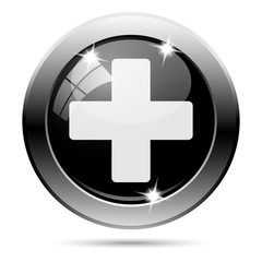 Metallic black glossy icon