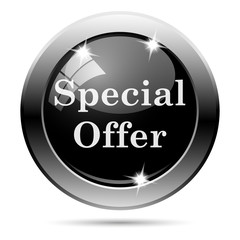 Metallic black glossy icon