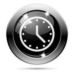 Metallic black glossy icon