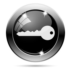 Metallic black glossy icon