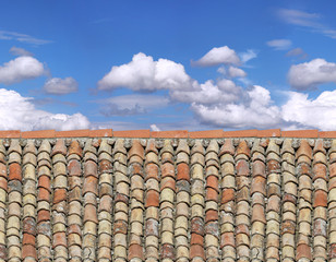 old roof and sky